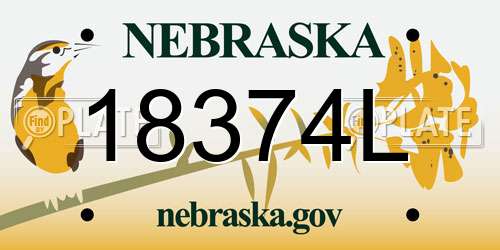 18374L Nebraska License Plate