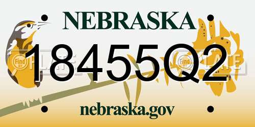 18455Q2 Nebraska License Plate