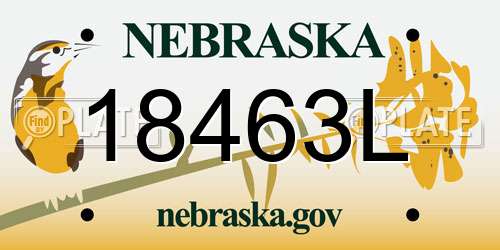 18463L Nebraska License Plate