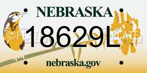 18629L Nebraska License Plate