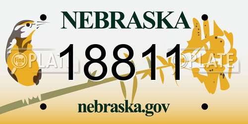 18811 Nebraska License Plate