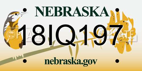 18IQ197 Nebraska License Plate