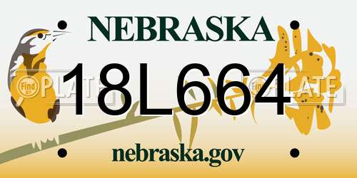 18L664 Nebraska License Plate