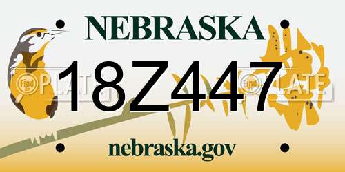 18Z447 Nebraska License Plate