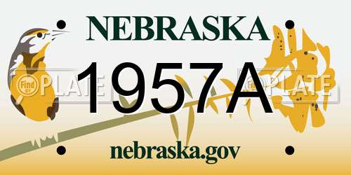 1957A Nebraska License Plate