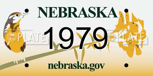 1979 Nebraska License Plate