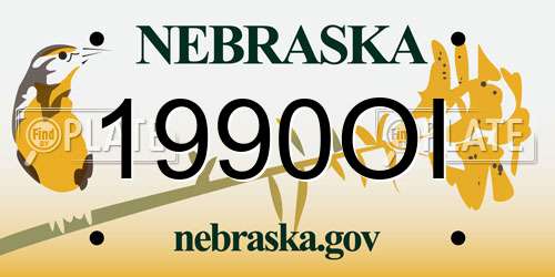 1990OI Nebraska License Plate
