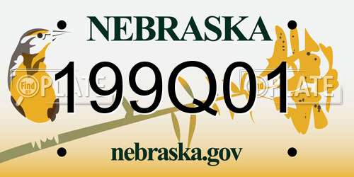 199Q01 Nebraska License Plate