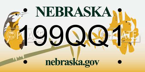 199QQ1 Nebraska License Plate