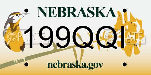 199QQI Nebraska License Plate