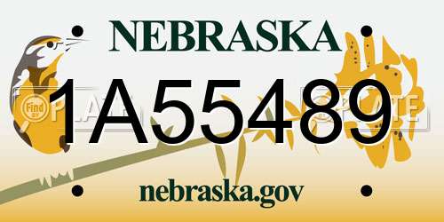 1A55489 Nebraska License Plate