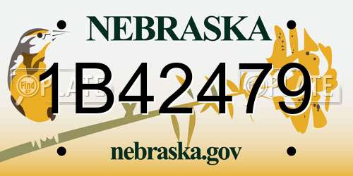 1B42479 Nebraska License Plate