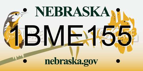 1BME155 Nebraska License Plate