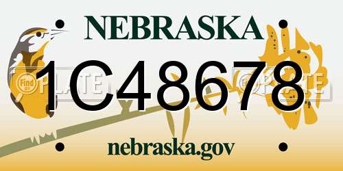 1C48678 Nebraska License Plate