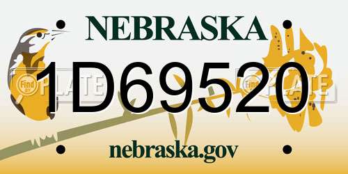 1D69520 Nebraska License Plate