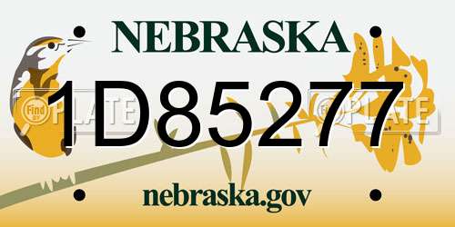 1D85277 Nebraska License Plate