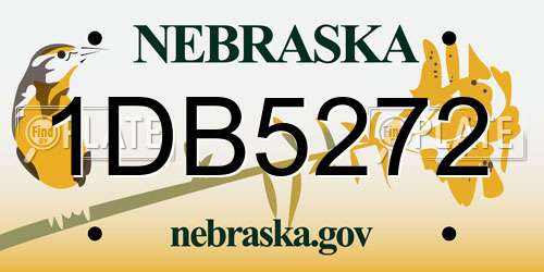 1DB5272 Nebraska License Plate