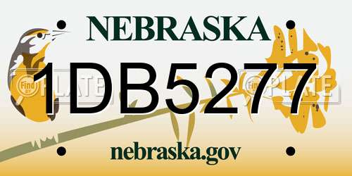 1DB5277 Nebraska License Plate
