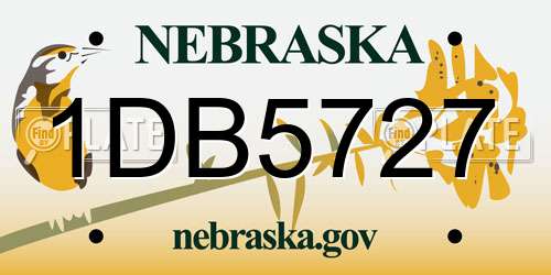 1DB5727 Nebraska License Plate