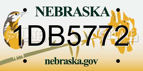 1DB5772 Nebraska License Plate