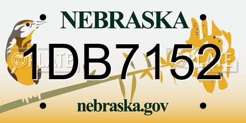 1DB7152 Nebraska License Plate
