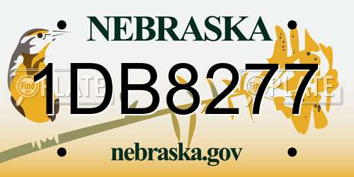 1DB8277 Nebraska License Plate