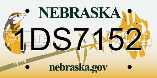 1DS7152 Nebraska License Plate