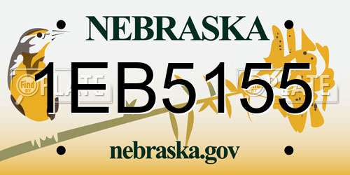 1EB5155 Nebraska License Plate