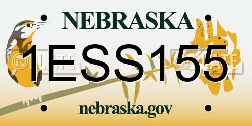 1ESS155 Nebraska License Plate
