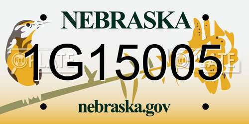 1G15005 Nebraska License Plate