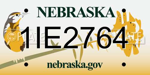 1IE2764 Nebraska License Plate