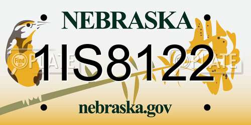 1IS8122 Nebraska License Plate