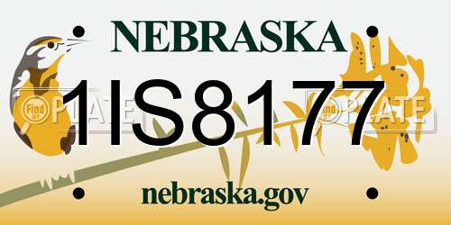 1IS8177 Nebraska License Plate
