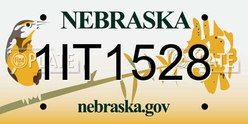 1IT1528 Nebraska License Plate