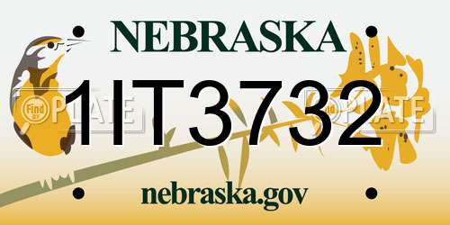 1IT3732 Nebraska License Plate