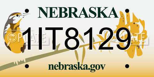 1IT8129 Nebraska License Plate
