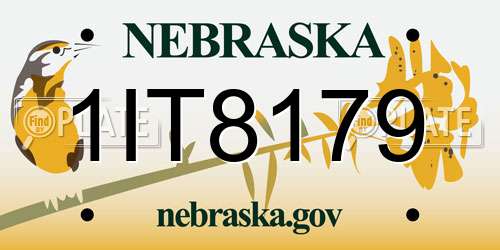 1IT8179 Nebraska License Plate