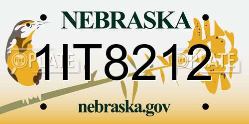 1IT8212 Nebraska License Plate