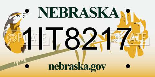 1IT8217 Nebraska License Plate
