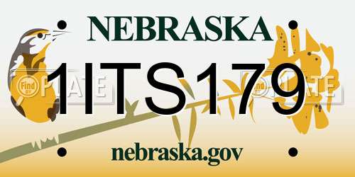 1ITS179 Nebraska License Plate