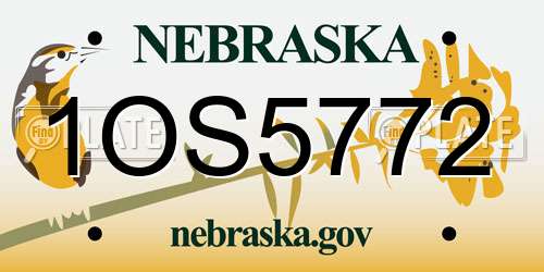 1OS5772 Nebraska License Plate