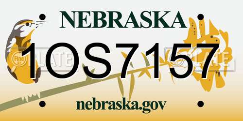 1OS7157 Nebraska License Plate
