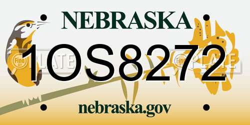 1OS8272 Nebraska License Plate
