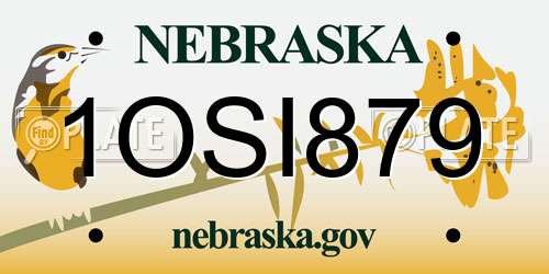1OSI879 Nebraska License Plate