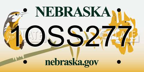 1OSS277 Nebraska License Plate
