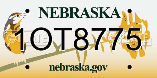 1OT8775 Nebraska License Plate