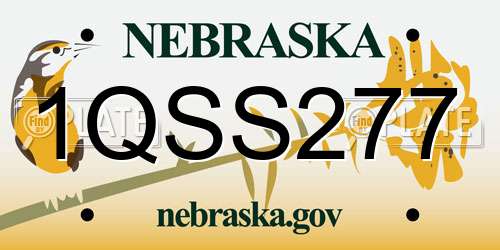 1QSS277 Nebraska License Plate