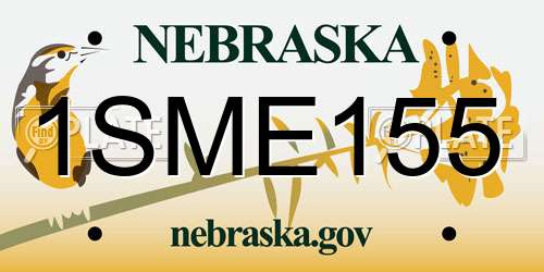 1SME155 Nebraska License Plate