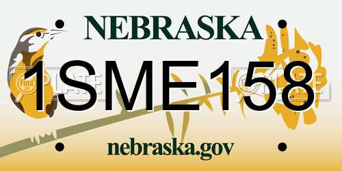 1SME158 Nebraska License Plate
