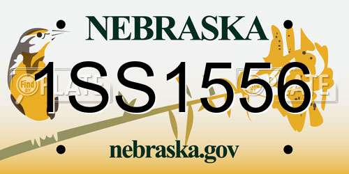 1SS1556 Nebraska License Plate